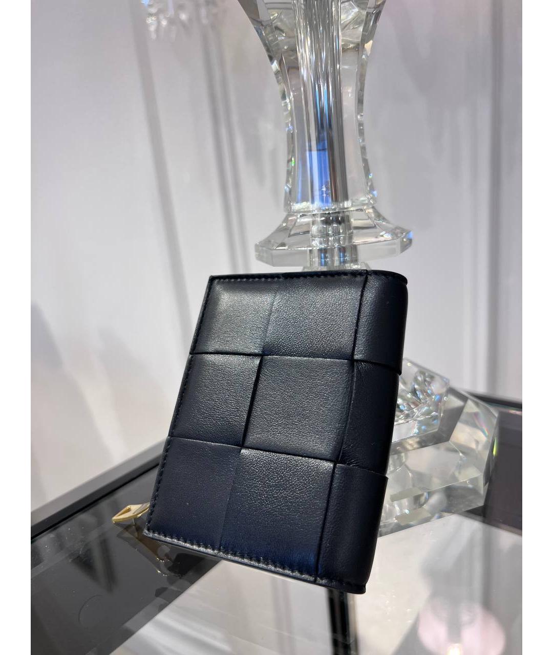 BOTTEGA VENETA Черный кожаный кошелек, фото 3