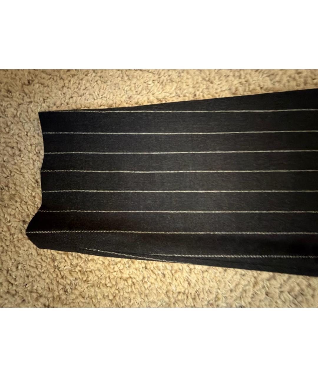 DOLCE&GABBANA Серые шерстяные прямые брюки, фото 6