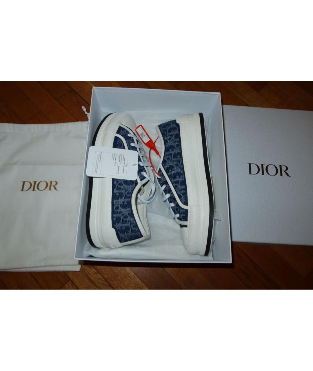 CHRISTIAN DIOR Синие текстильные кеды, фото 6