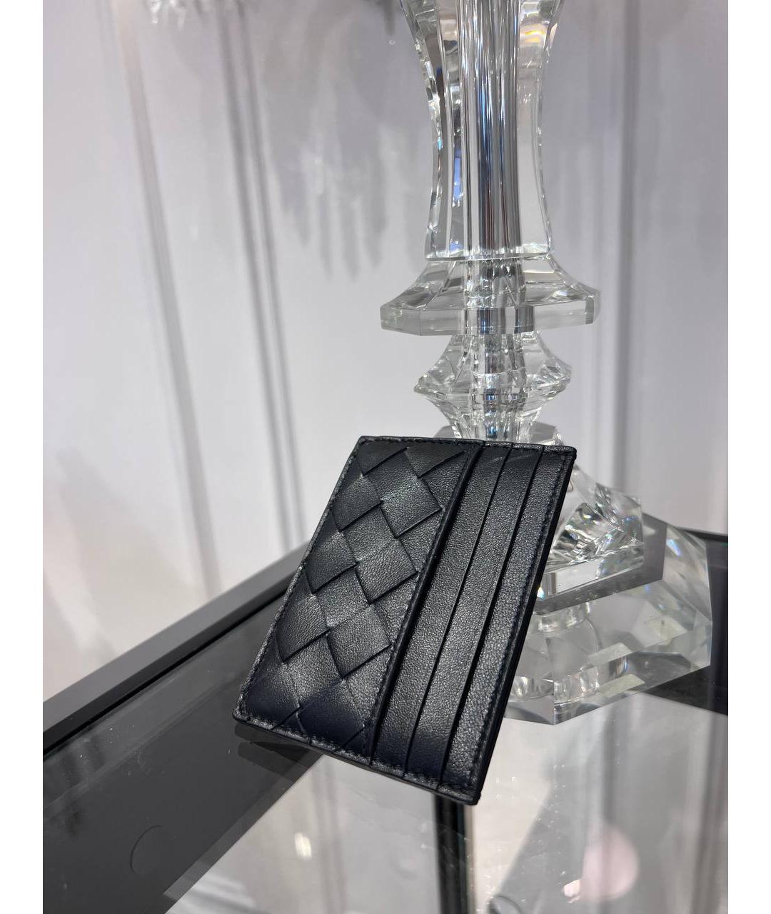 BOTTEGA VENETA Черный кожаный кардхолдер, фото 2