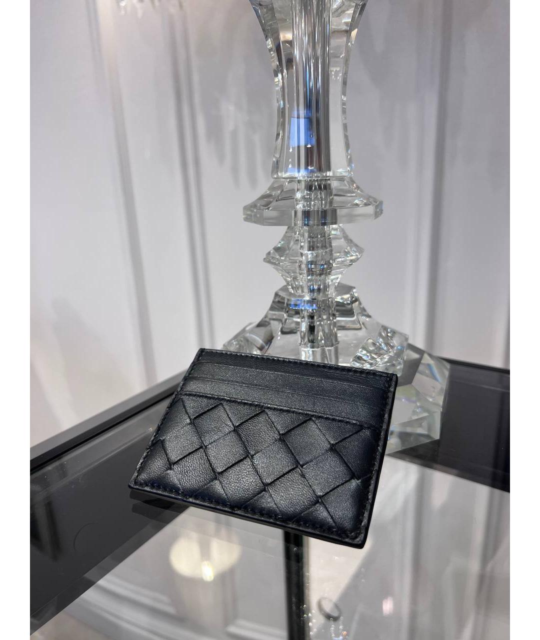 BOTTEGA VENETA Черный кожаный кардхолдер, фото 3