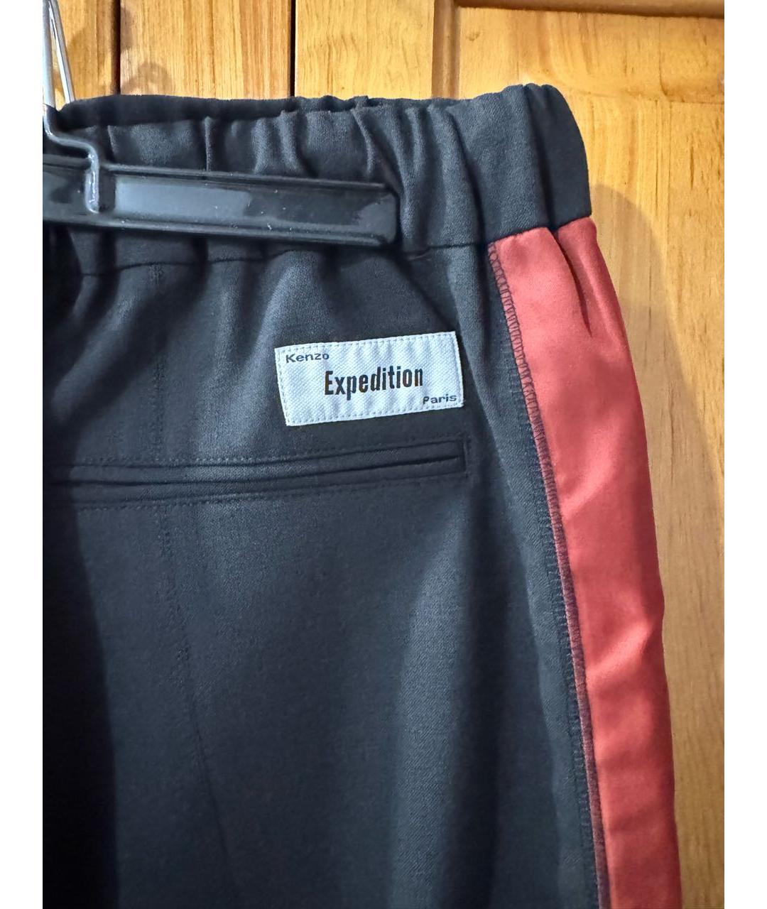 KENZO Черные полиэстеровые повседневные брюки, фото 3