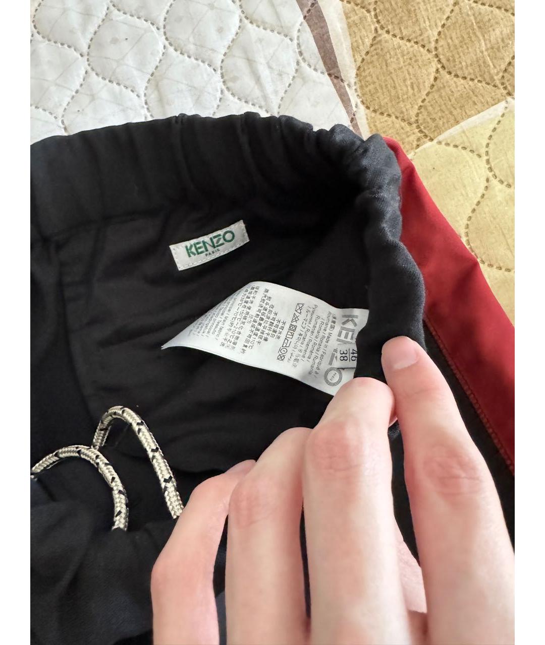 KENZO Черные полиэстеровые повседневные брюки, фото 4