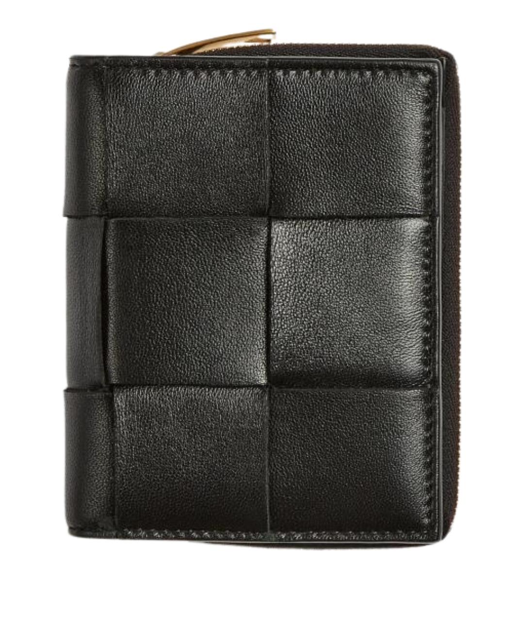 BOTTEGA VENETA Черный кожаный кошелек, фото 1