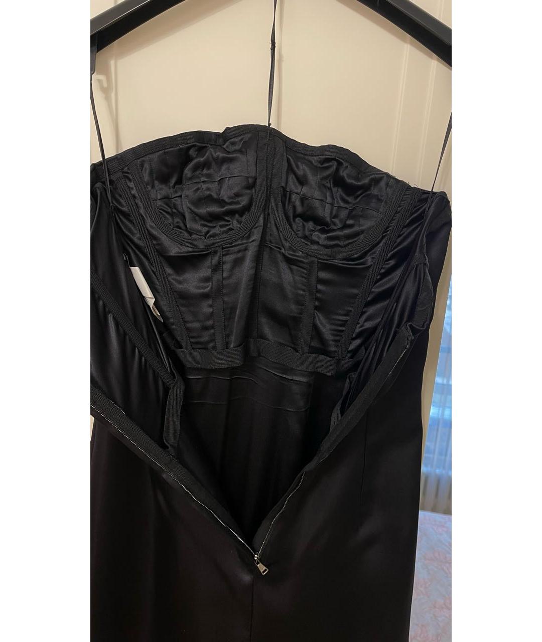 DOLCE&GABBANA Черное шелковое вечернее платье, фото 4