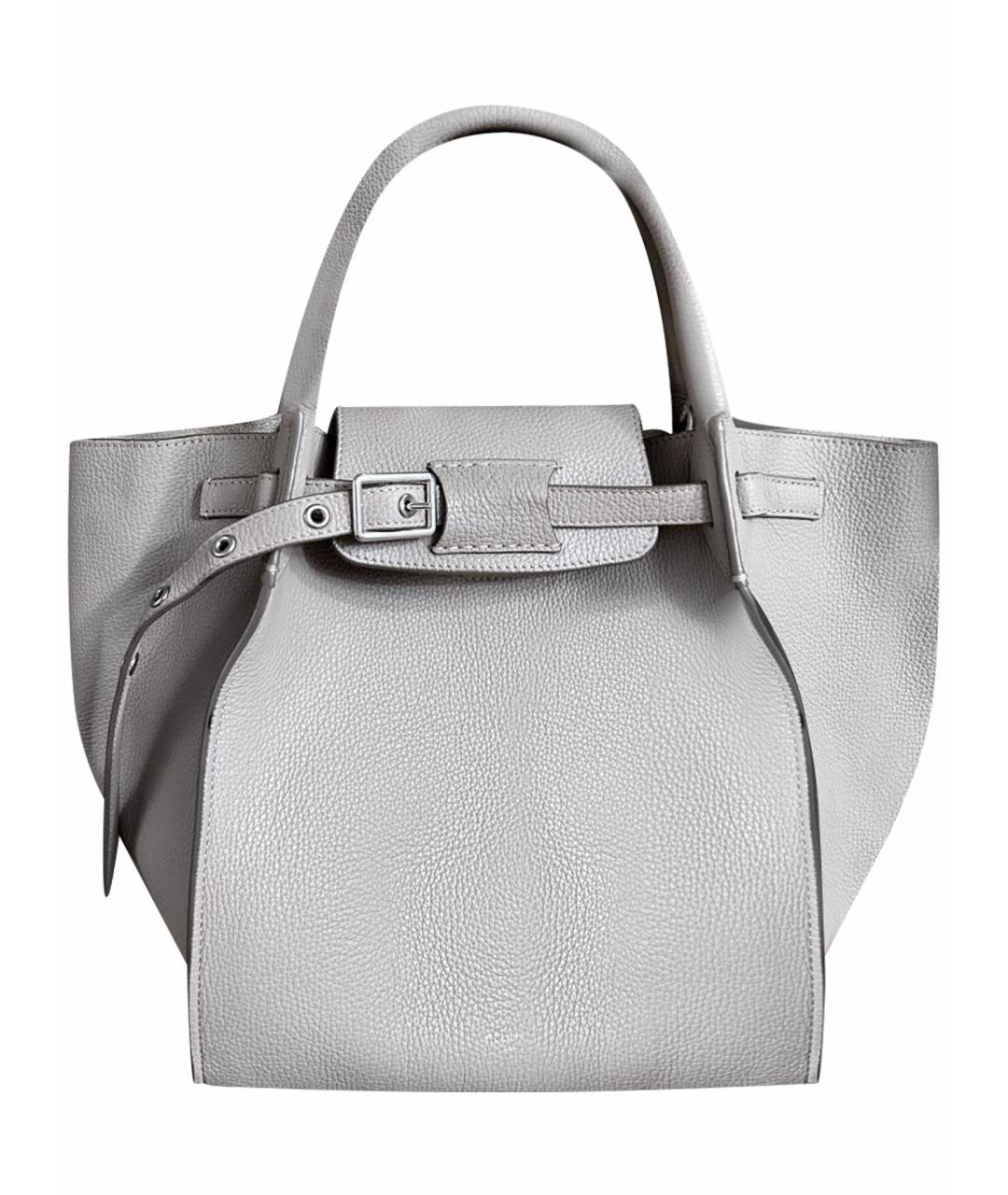 CELINE Бежевая кожаная сумка с короткими ручками, фото 1