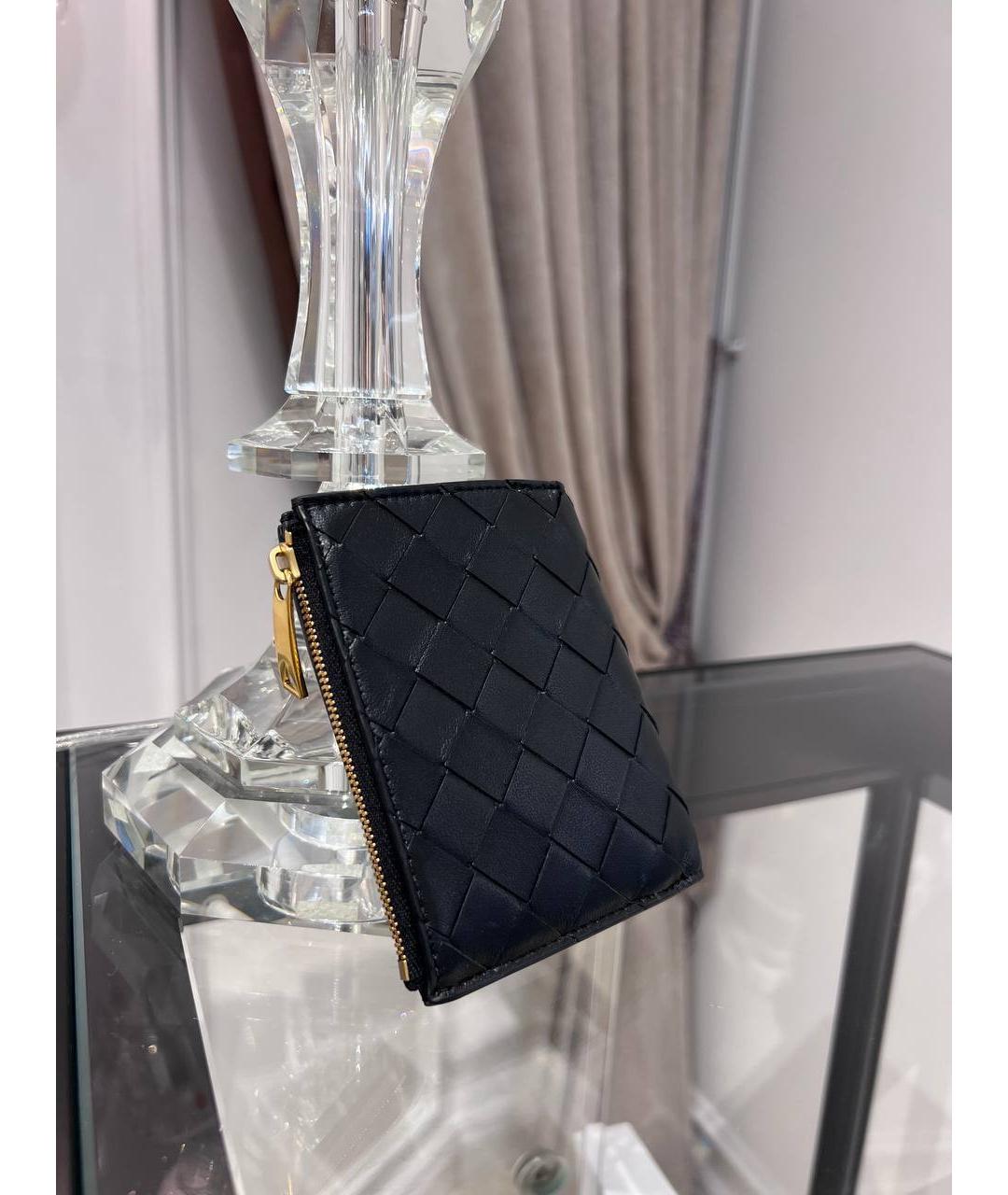 BOTTEGA VENETA Черный кожаный кошелек, фото 2