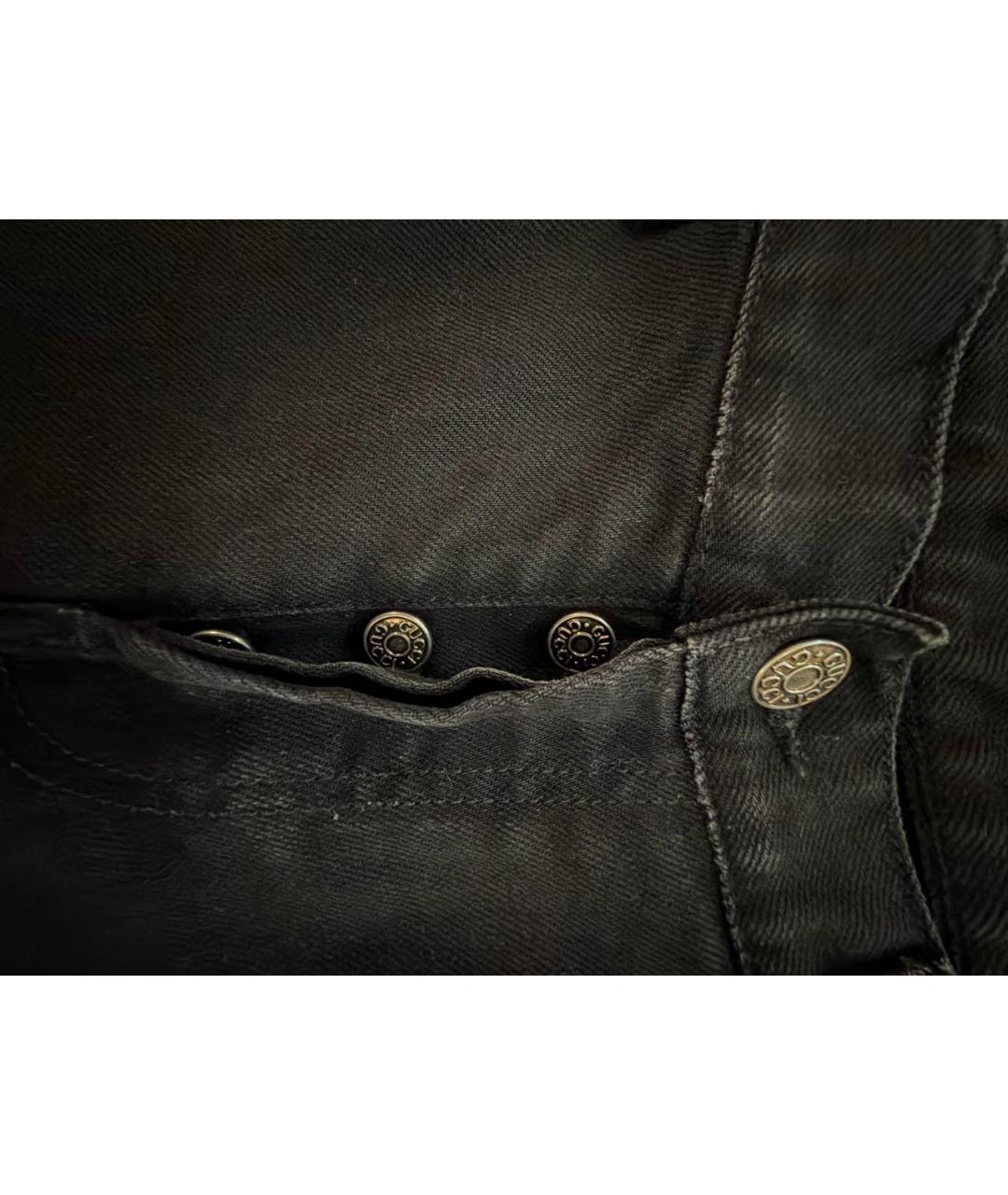 GUCCI Черные хлопковые прямые джинсы, фото 4