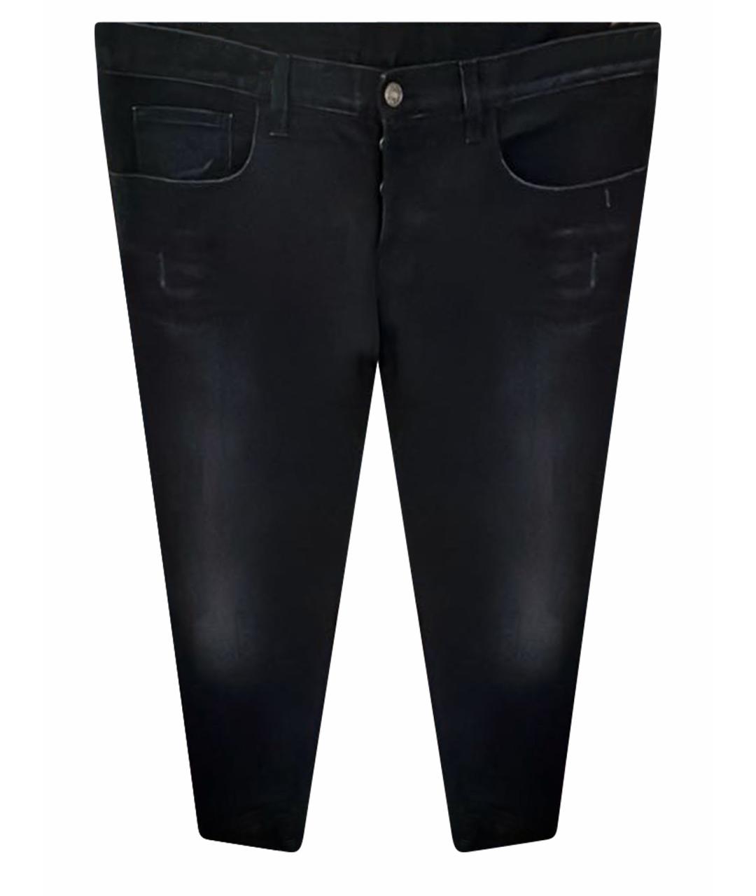 GUCCI Черные хлопковые прямые джинсы, фото 1