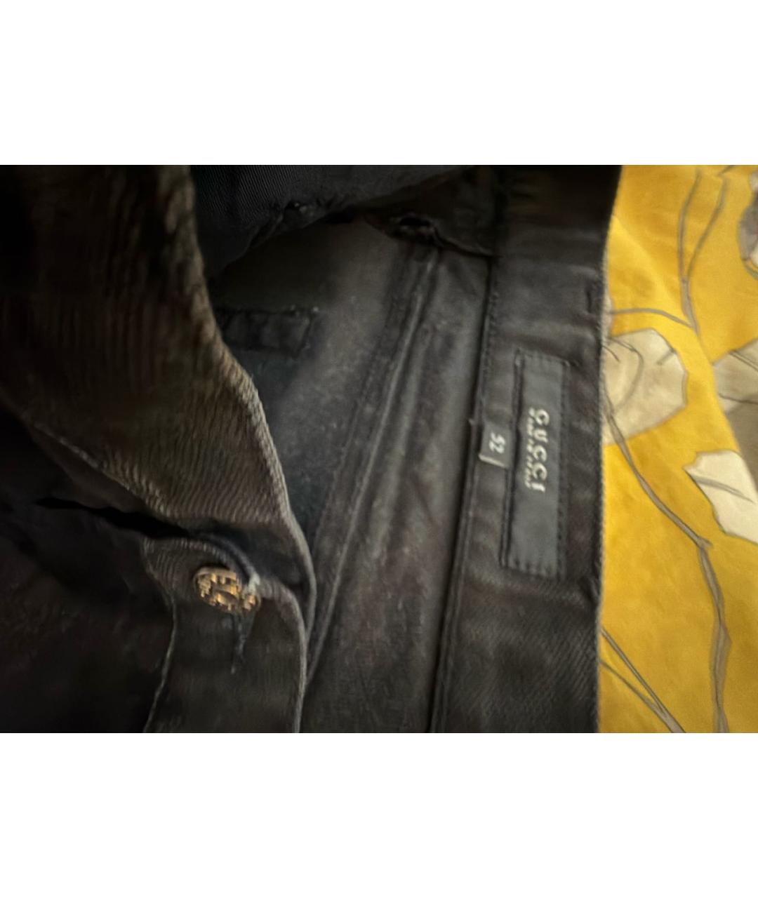 GUCCI Черные хлопковые прямые джинсы, фото 3