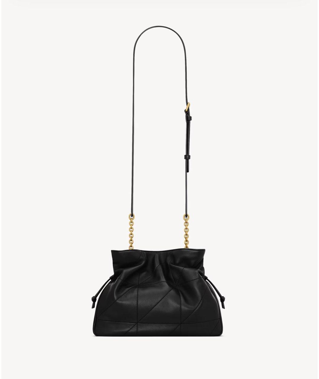 SAINT LAURENT Черная кожаная сумка через плечо, фото 3