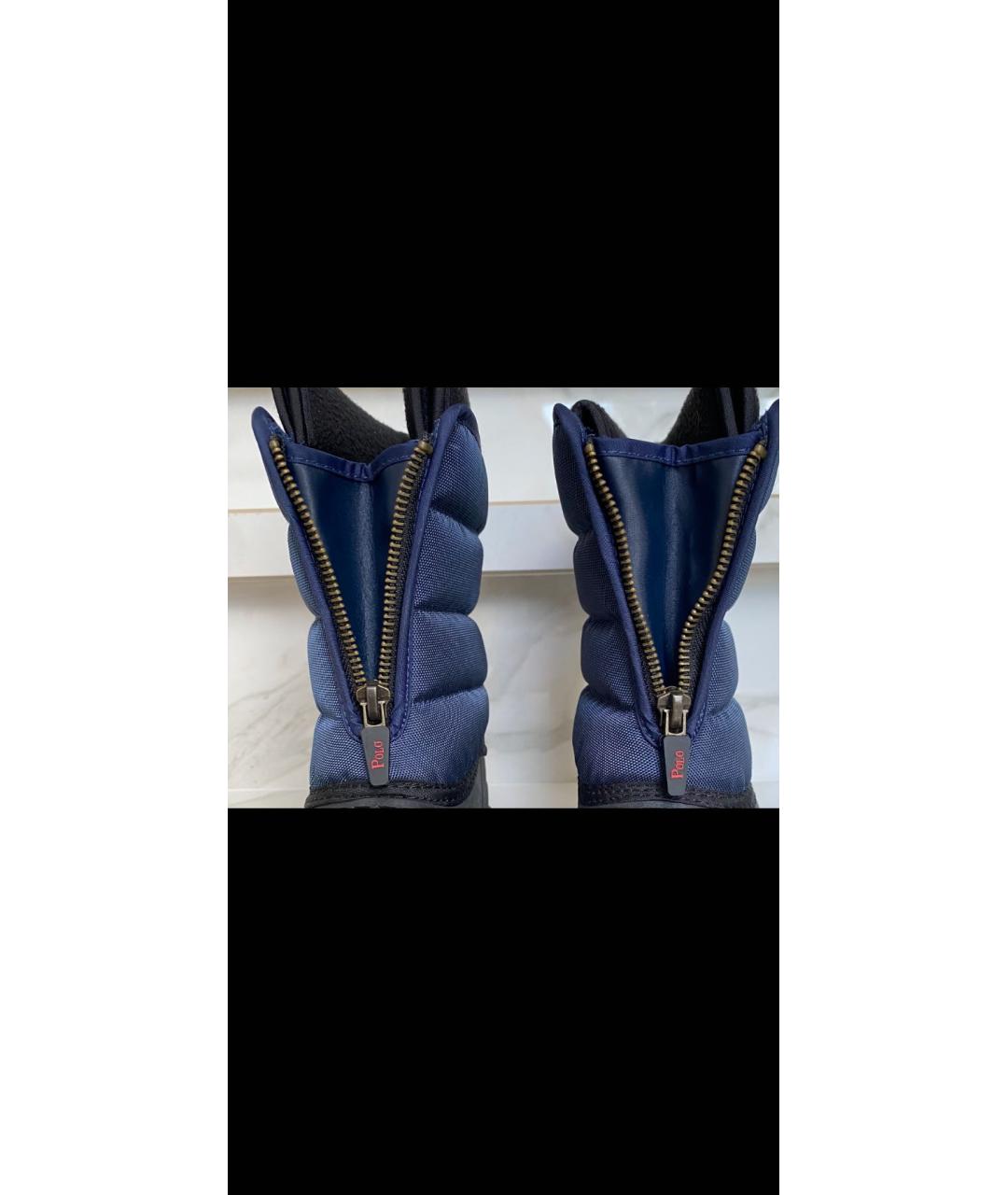 RALPH LAUREN Синие синтетические сапоги, фото 8