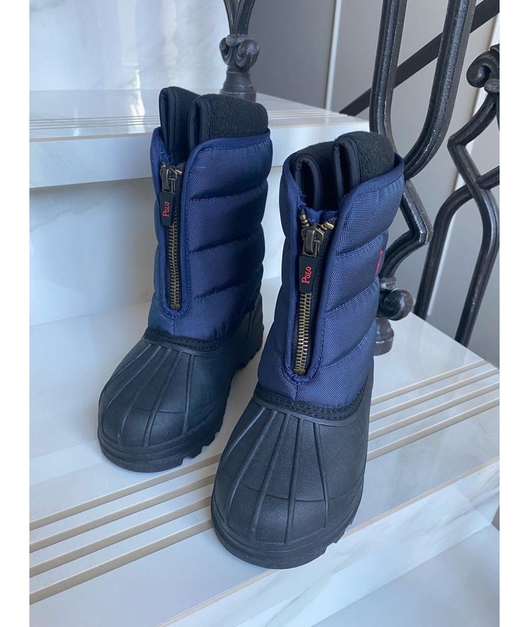 RALPH LAUREN Синие синтетические сапоги, фото 2