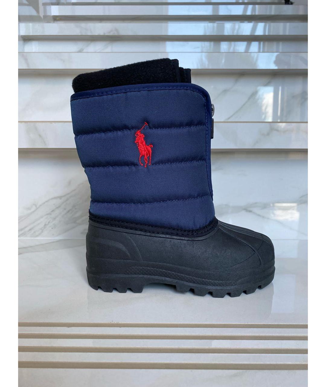 RALPH LAUREN Синие синтетические сапоги, фото 9