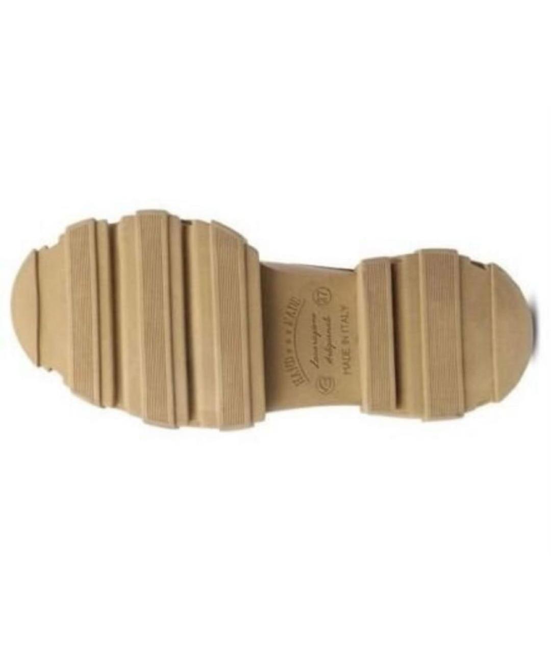 GIAN MARCO LORENZI Бежевые кожаные ботинки, фото 5