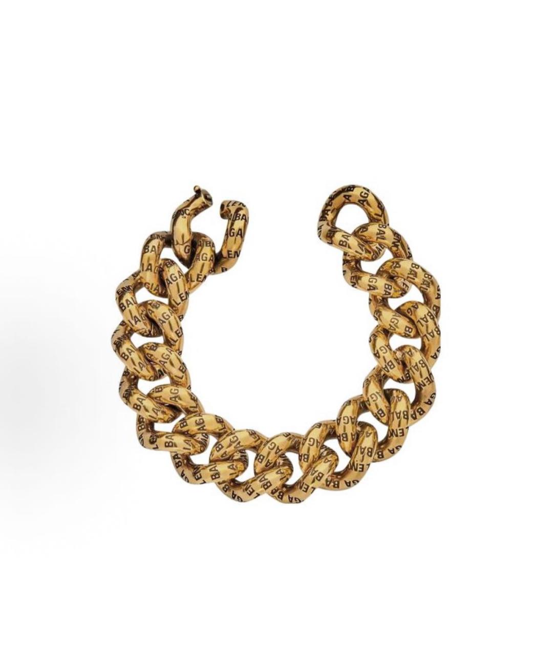 BALENCIAGA Золотой латунный браслет, фото 2
