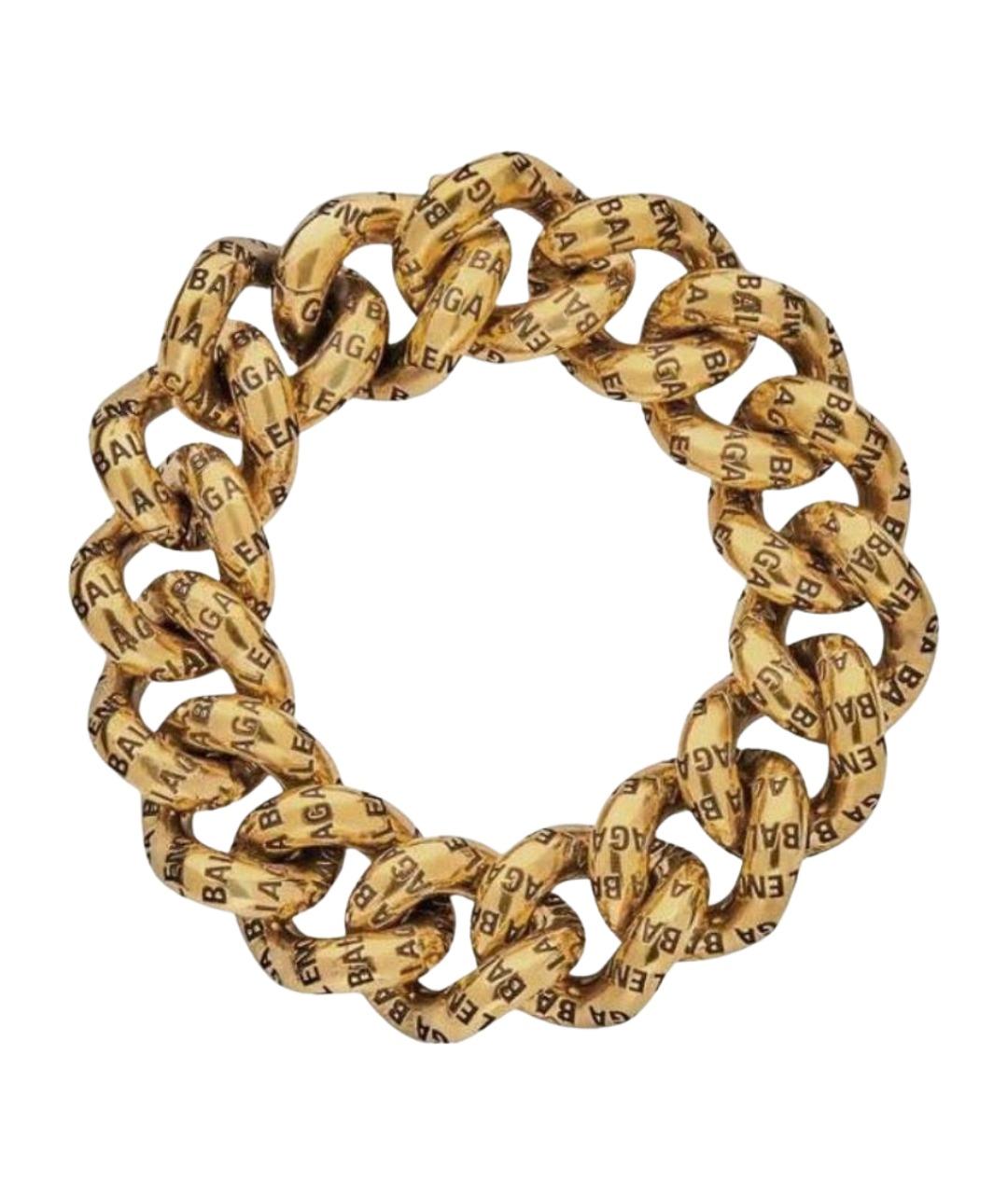 BALENCIAGA Золотой латунный браслет, фото 1