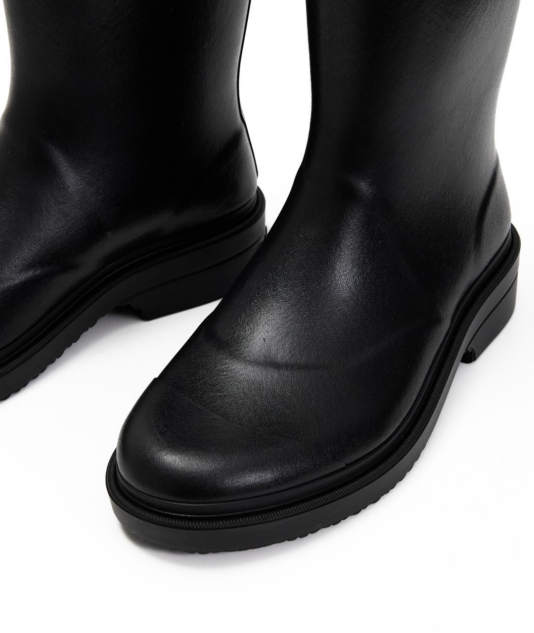 CHANEL Черные резиновые сапоги, фото 5