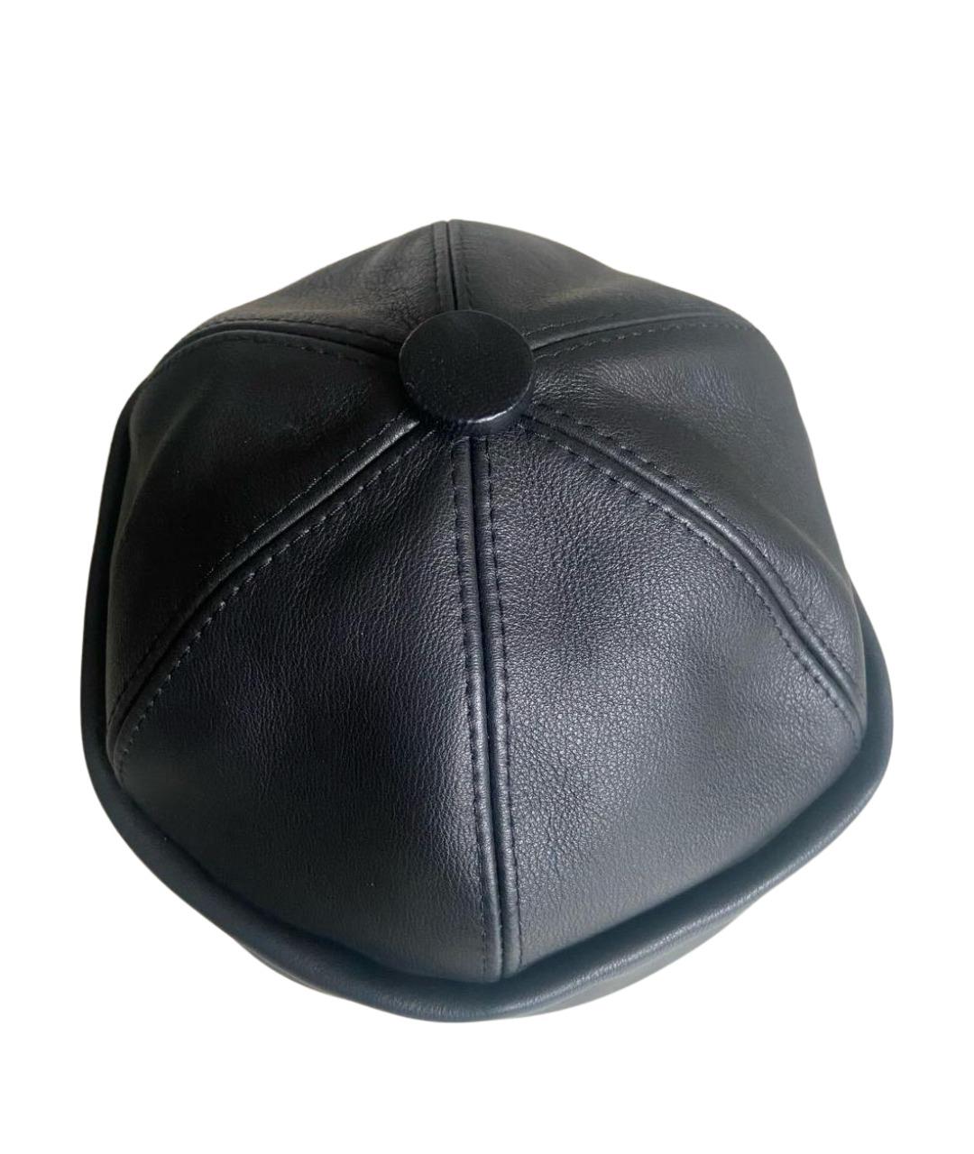 RUSLAN BAGINSKIY Черная кожаная шляпа, фото 1