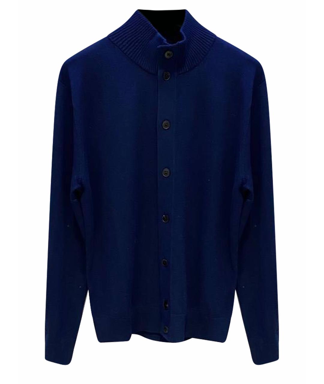 MC2 SAINT BARTH Темно-синий шерстяной кардиган, фото 1