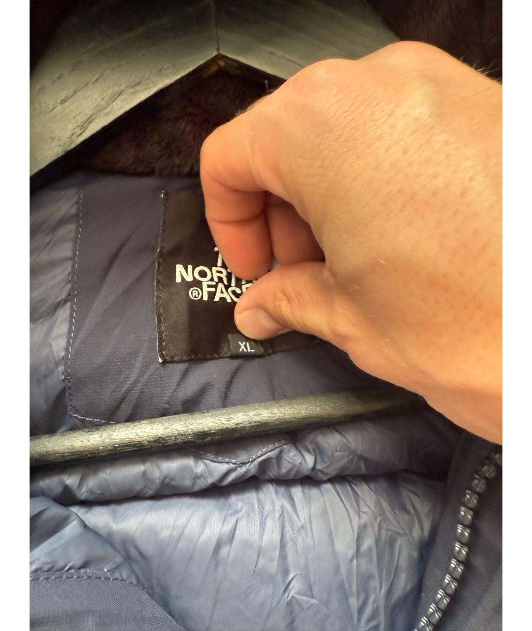 THE NORTH FACE Темно-синий полиэстеровый пуховик, фото 4