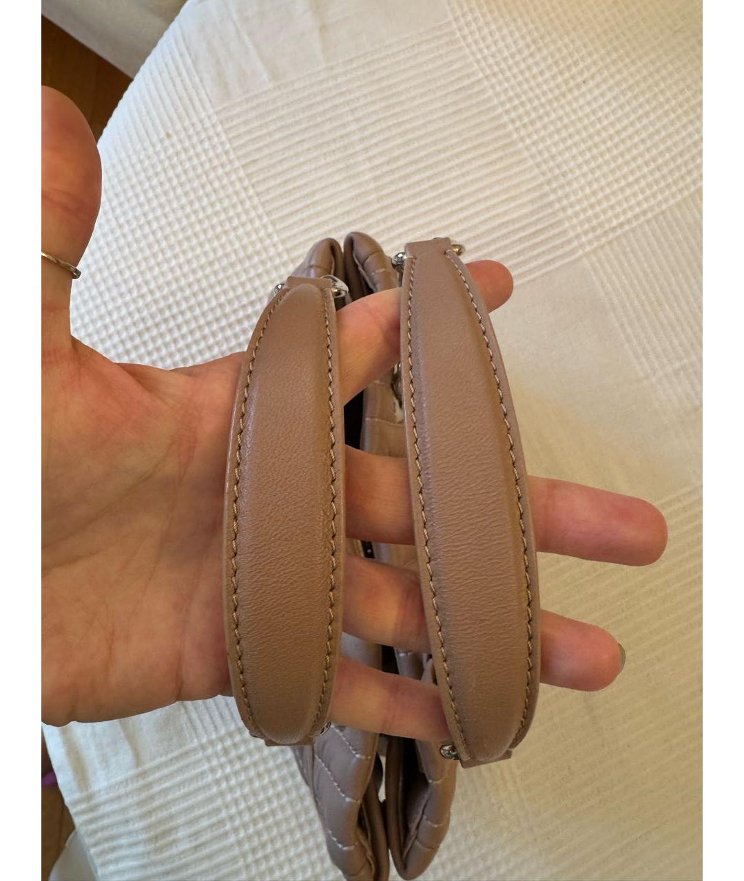 JIMMY CHOO Розовая кожаная сумка тоут, фото 7