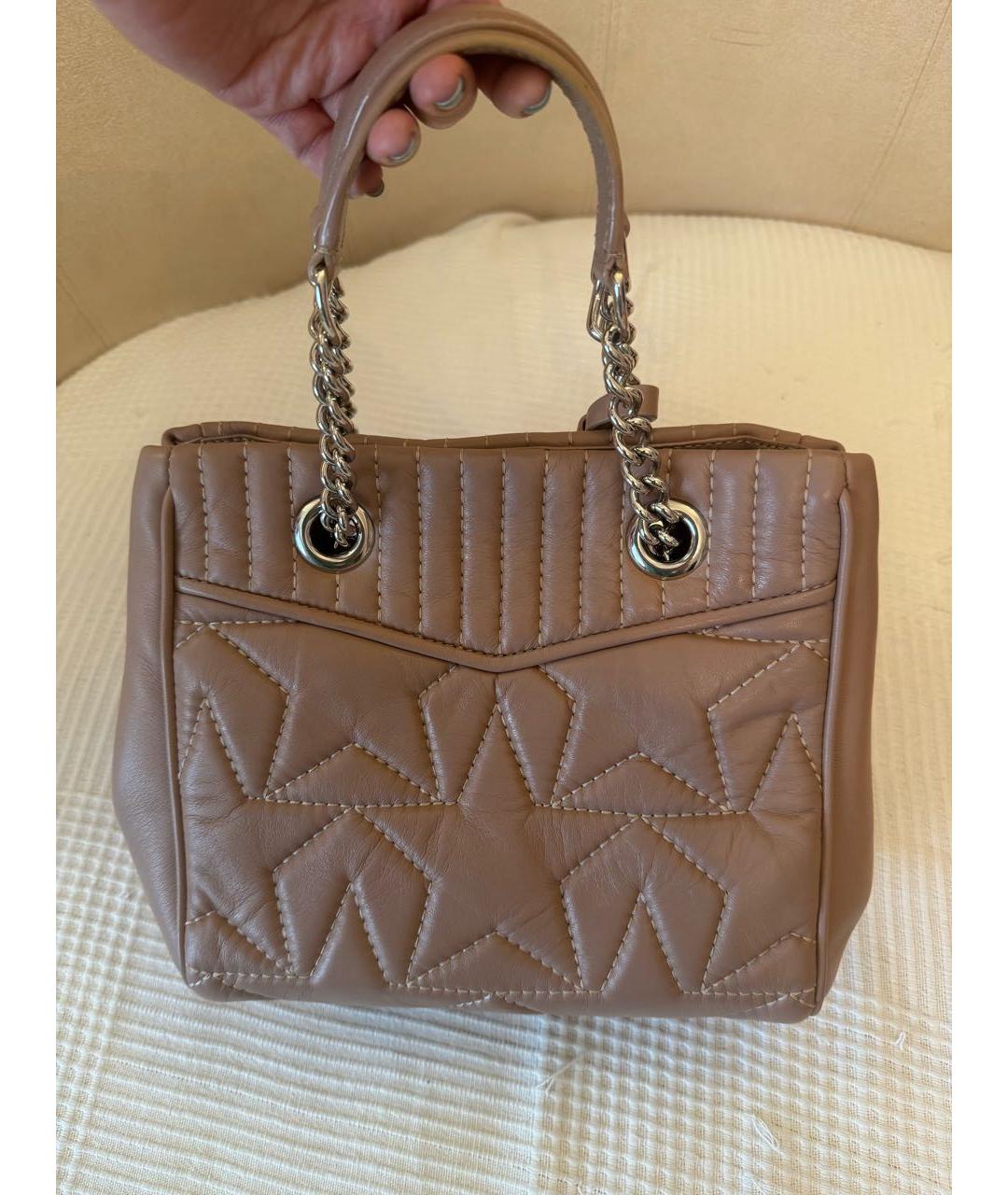 JIMMY CHOO Розовая кожаная сумка тоут, фото 3