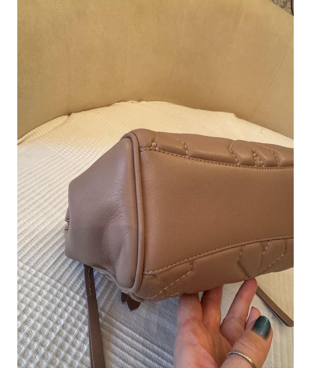 JIMMY CHOO Розовая кожаная сумка тоут, фото 6