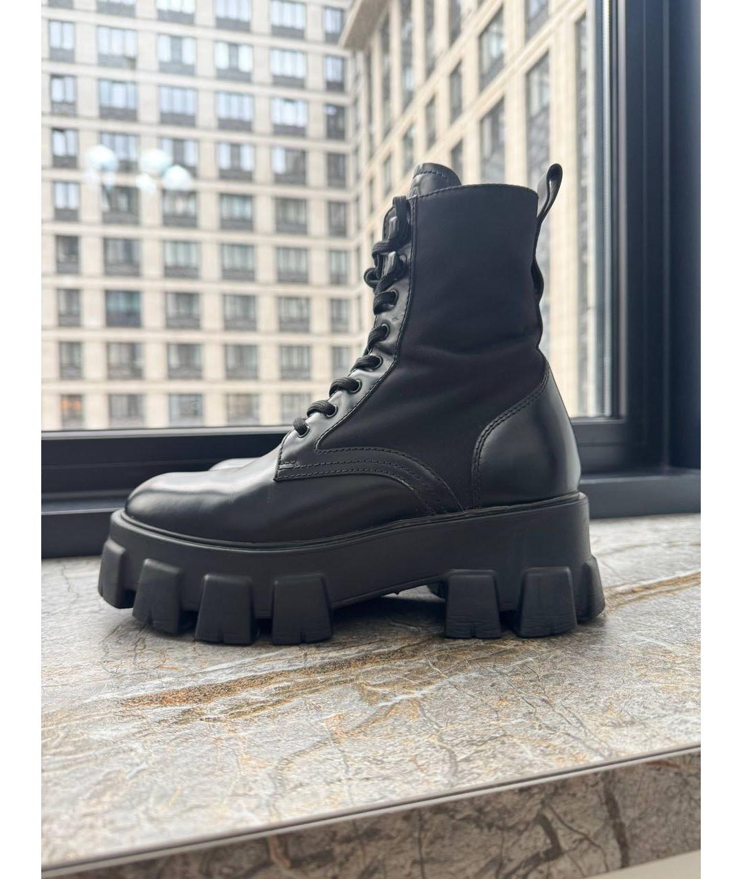 PRADA Черные кожаные ботинки, фото 6