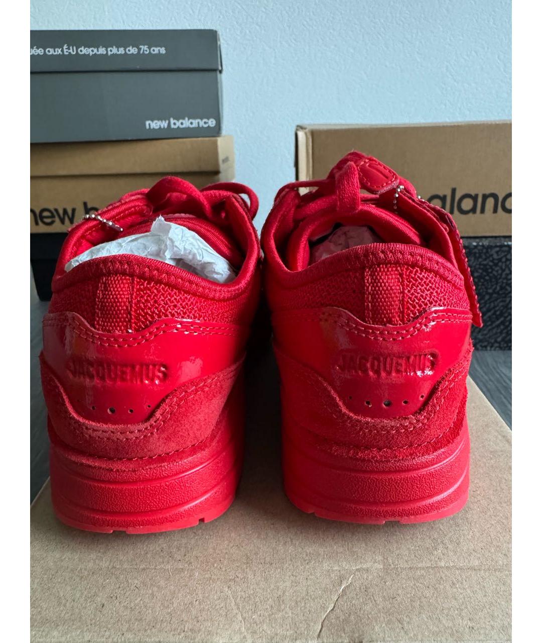 JACQUEMUS Красные текстильные кроссовки, фото 4