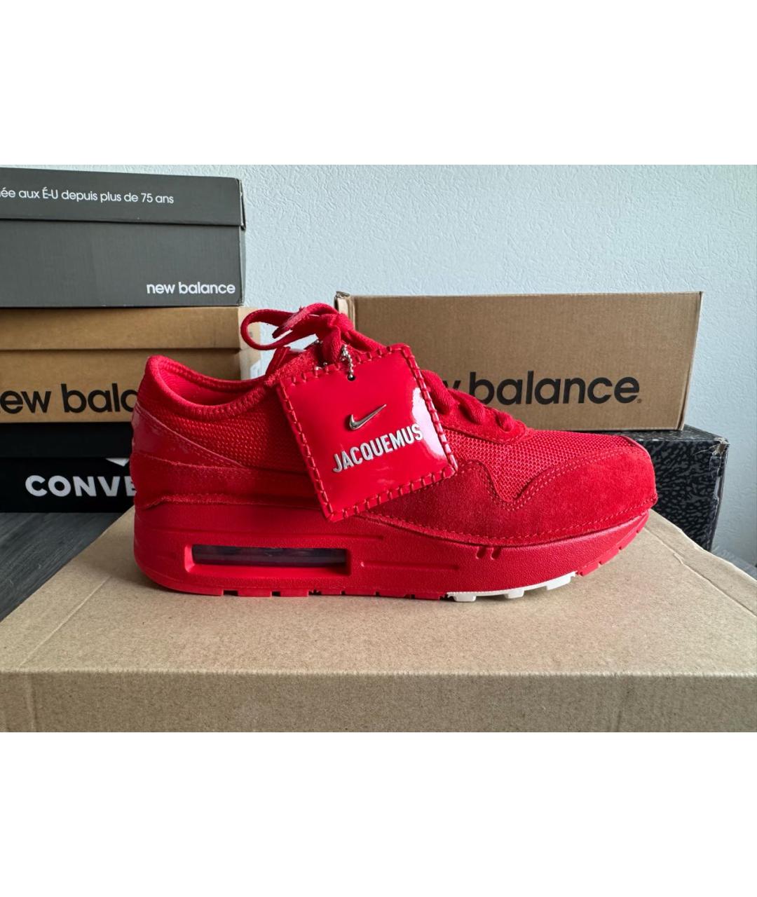 JACQUEMUS Красные текстильные кроссовки, фото 8