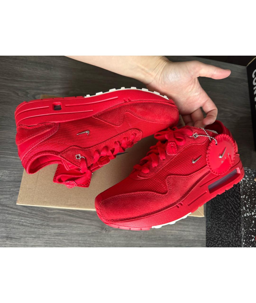 JACQUEMUS Красные текстильные кроссовки, фото 6