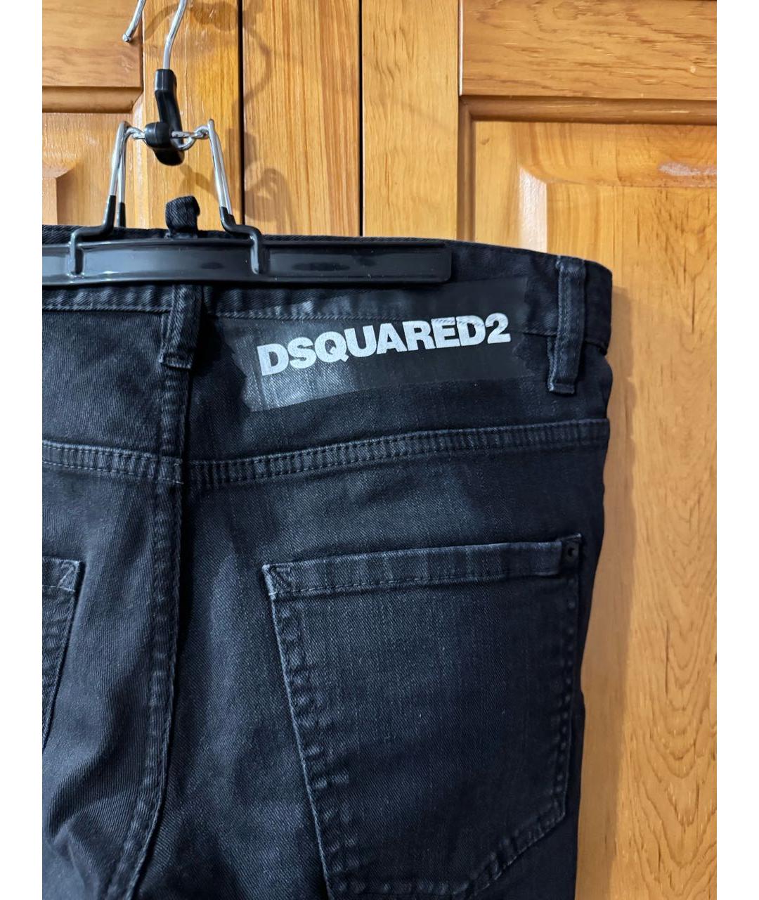 DSQUARED2 Черные хлопковые повседневные брюки, фото 3