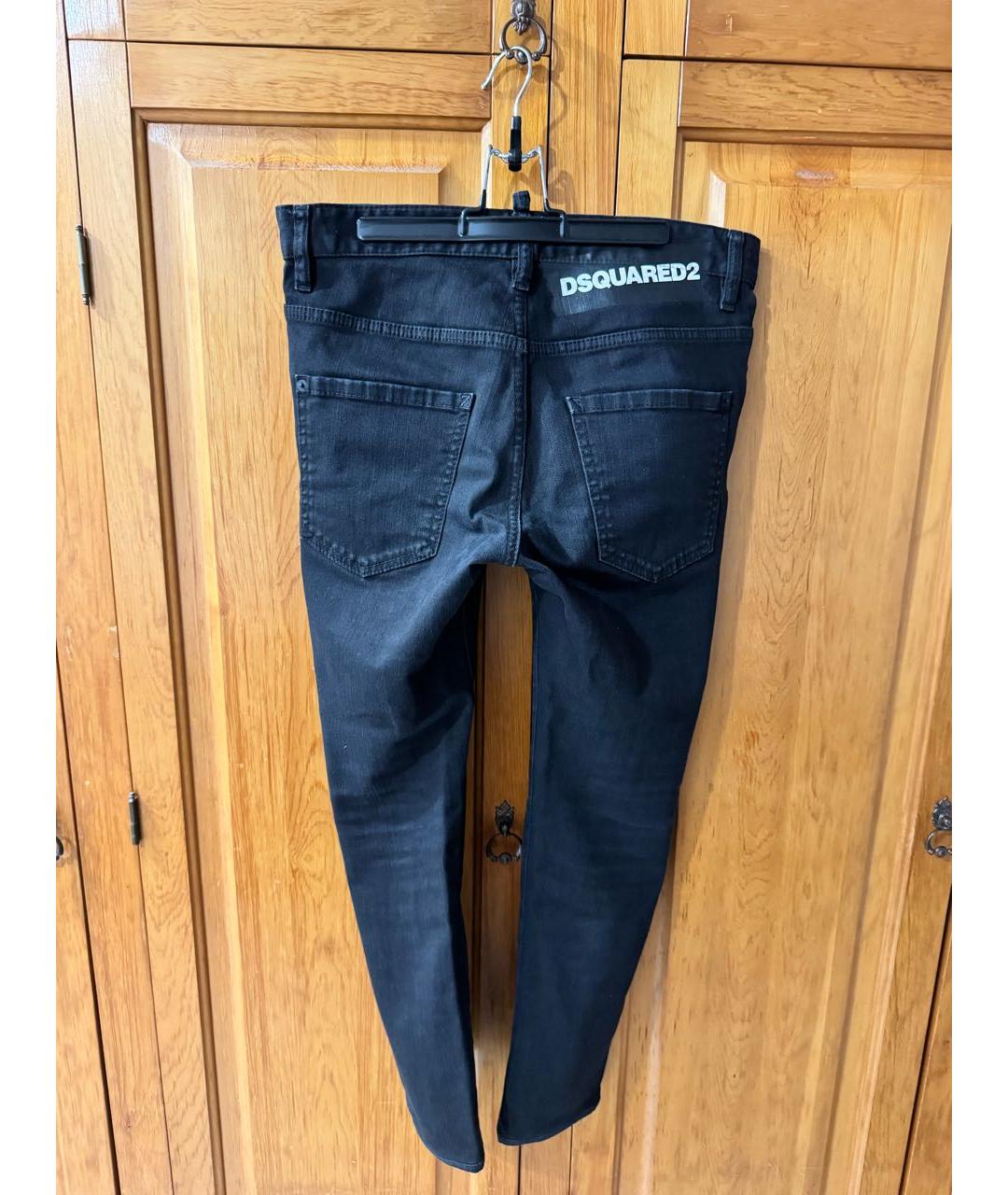 DSQUARED2 Черные хлопковые повседневные брюки, фото 2