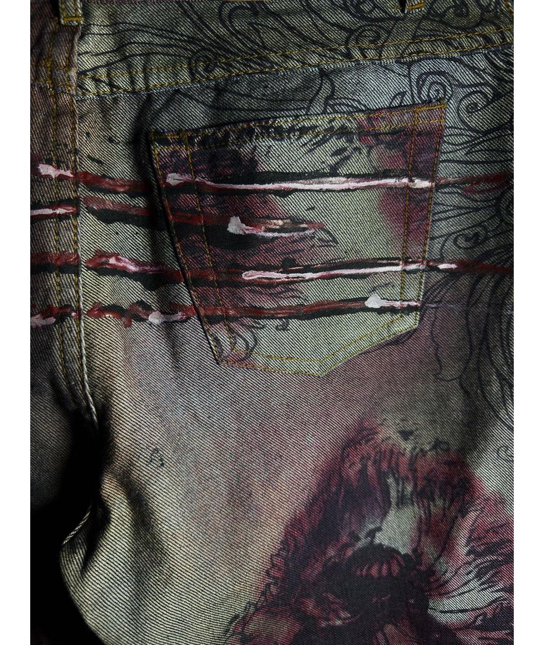 JUST CAVALLI Мульти хлопковые джинсы клеш, фото 4