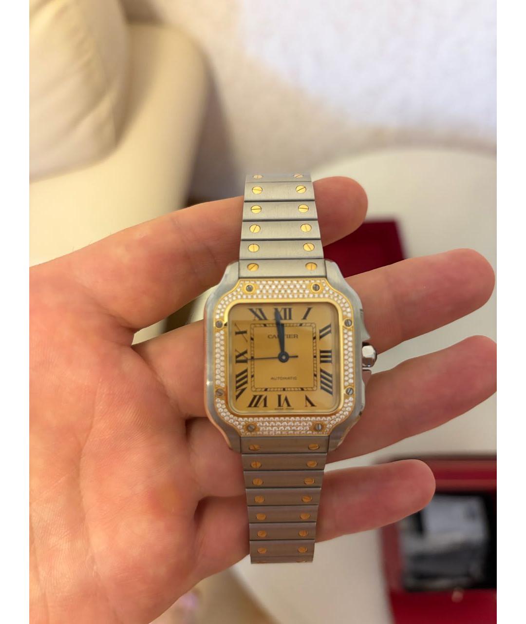 CARTIER Серебряные часы из желтого золота, фото 3