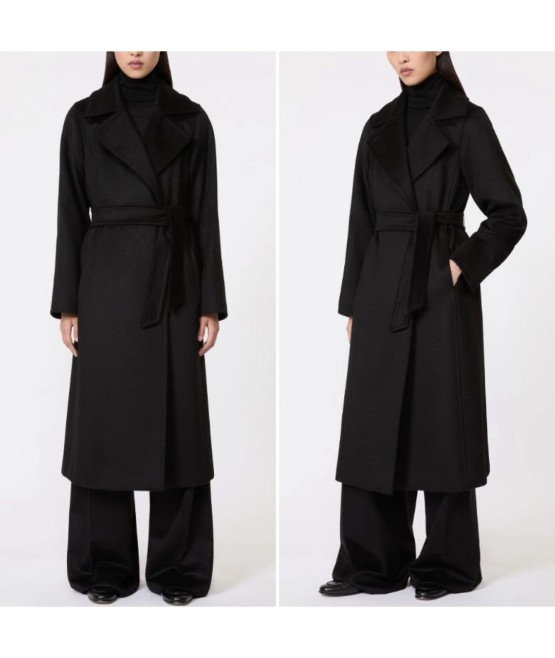 MAX MARA Черное шерстяное пальто, фото 2