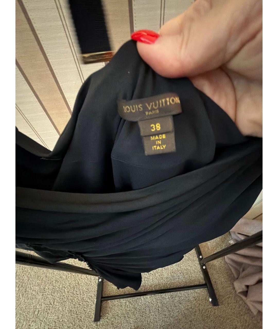 LOUIS VUITTON Черное полиэстеровое вечернее платье, фото 3