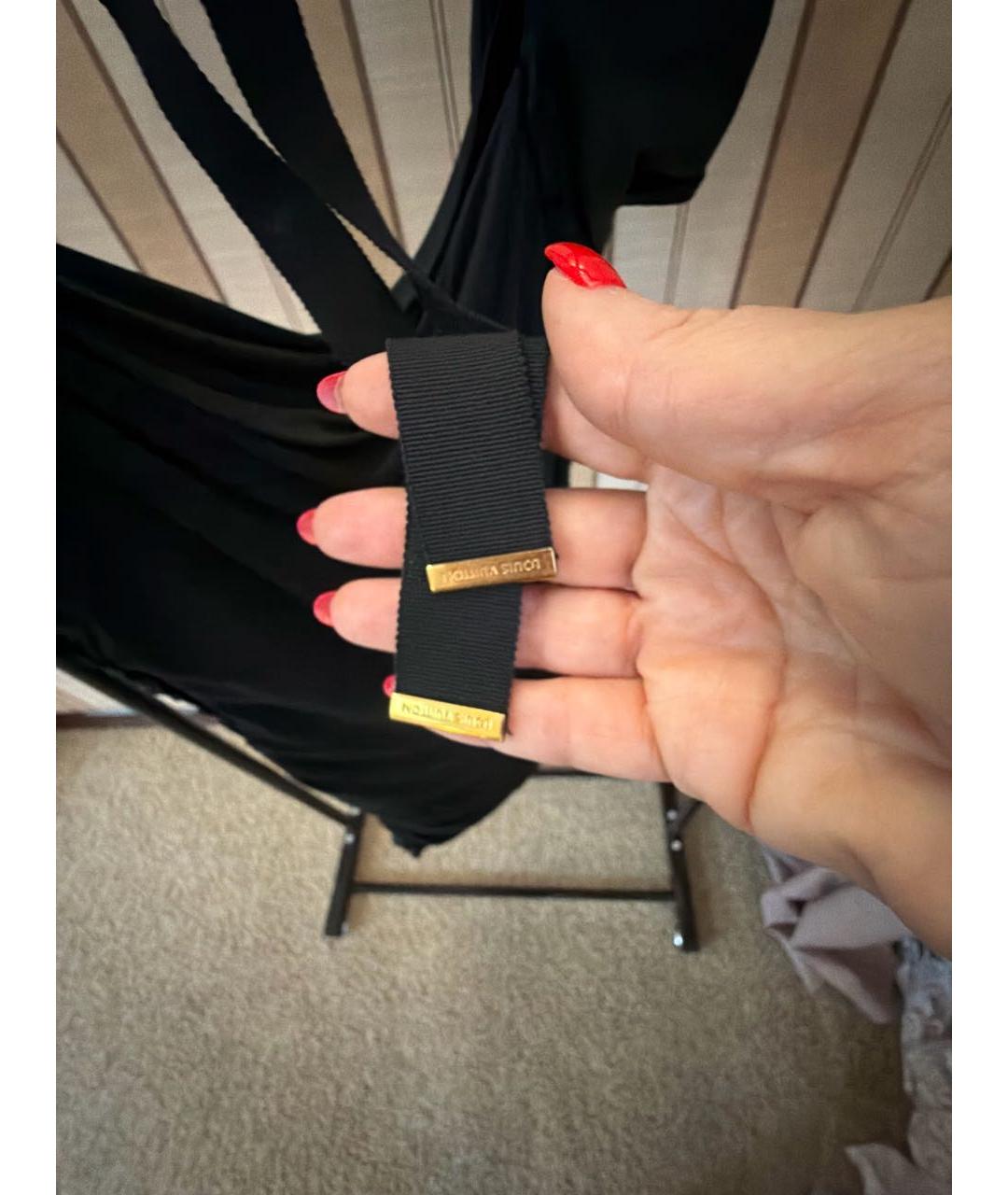 LOUIS VUITTON Черное полиэстеровое вечернее платье, фото 8