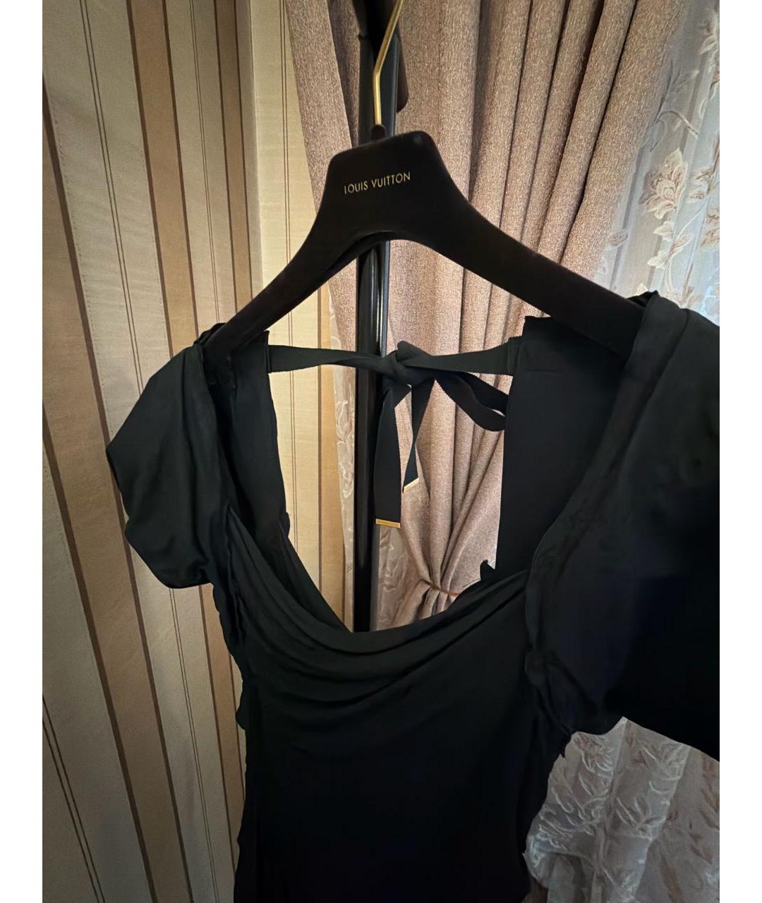 LOUIS VUITTON Черное полиэстеровое вечернее платье, фото 7