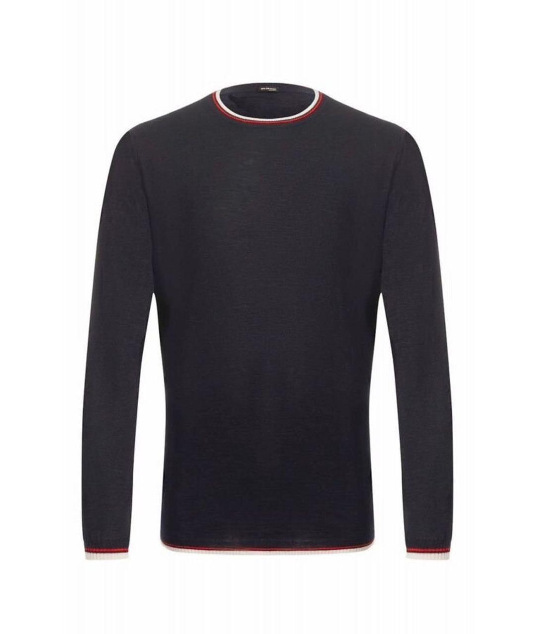 KITON Синий шелковый джемпер / свитер, фото 1