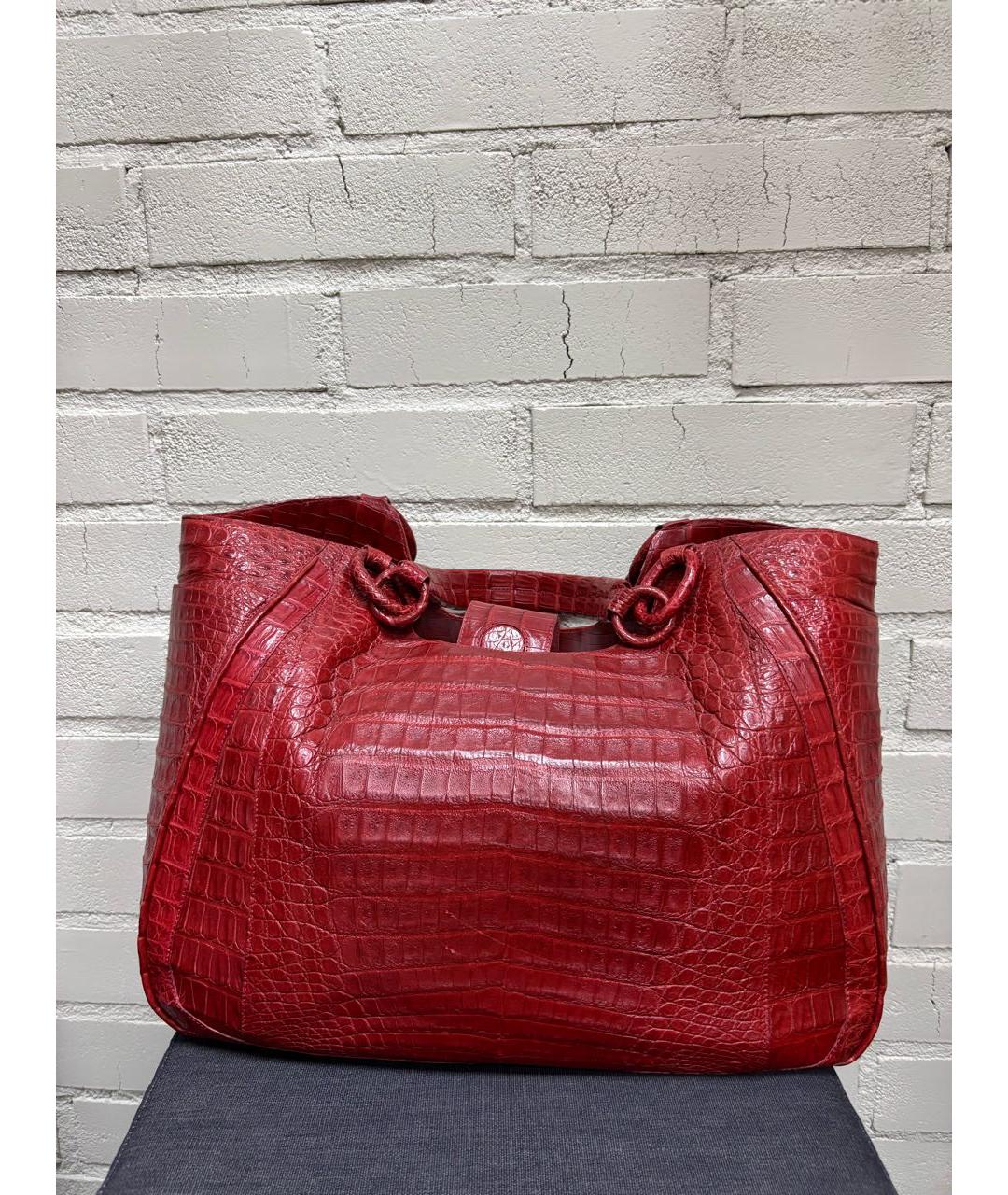 NANCY GONZALEZ Бордовая кожаная сумка с короткими ручками, фото 8