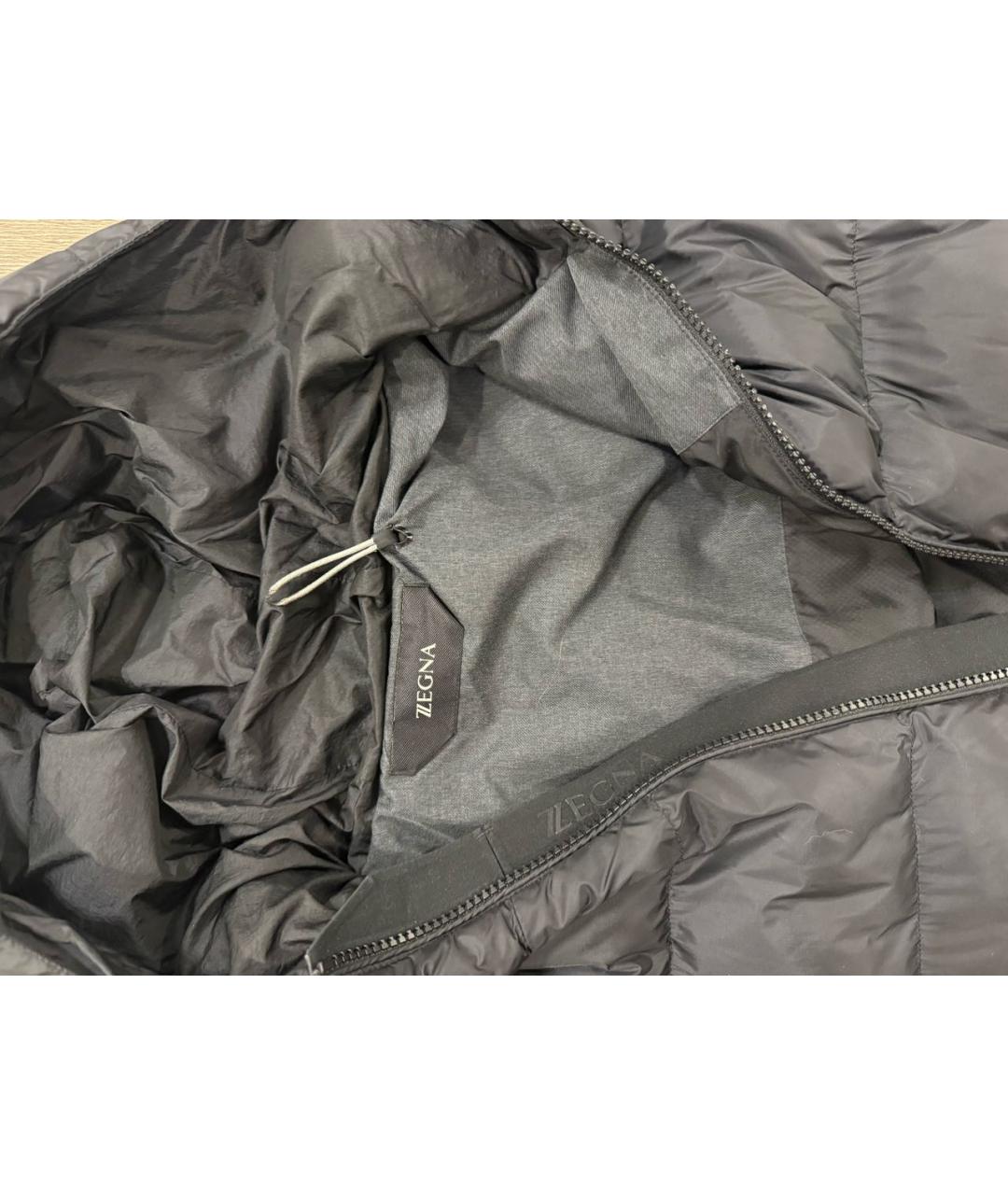 ZZEGNA Черный полиэстеровый пуховик, фото 3