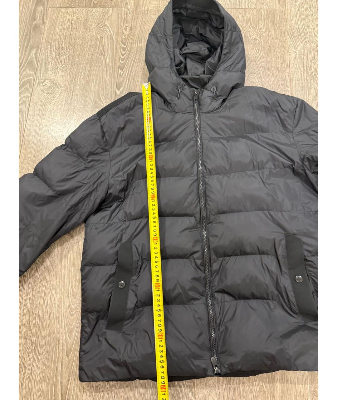 ZZEGNA Черный полиэстеровый пуховик, фото 4