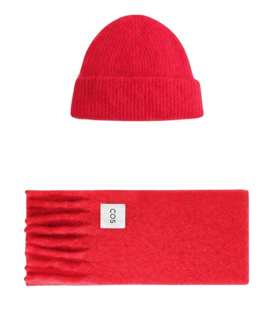 COS Красный шерстяной шарф, фото 1