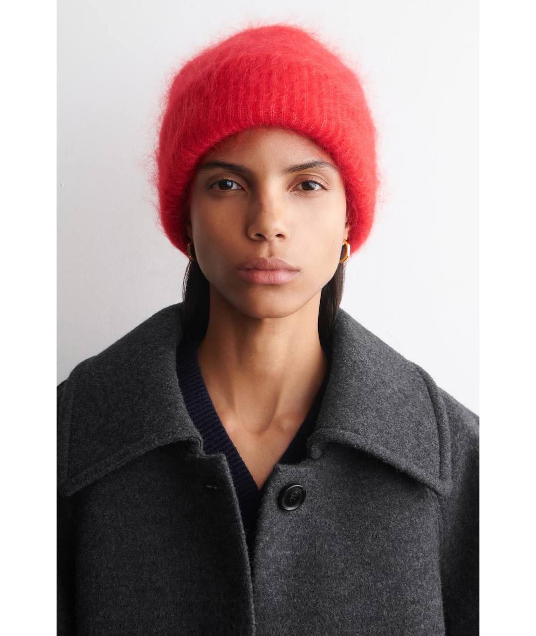 COS Красный шерстяной шарф, фото 4