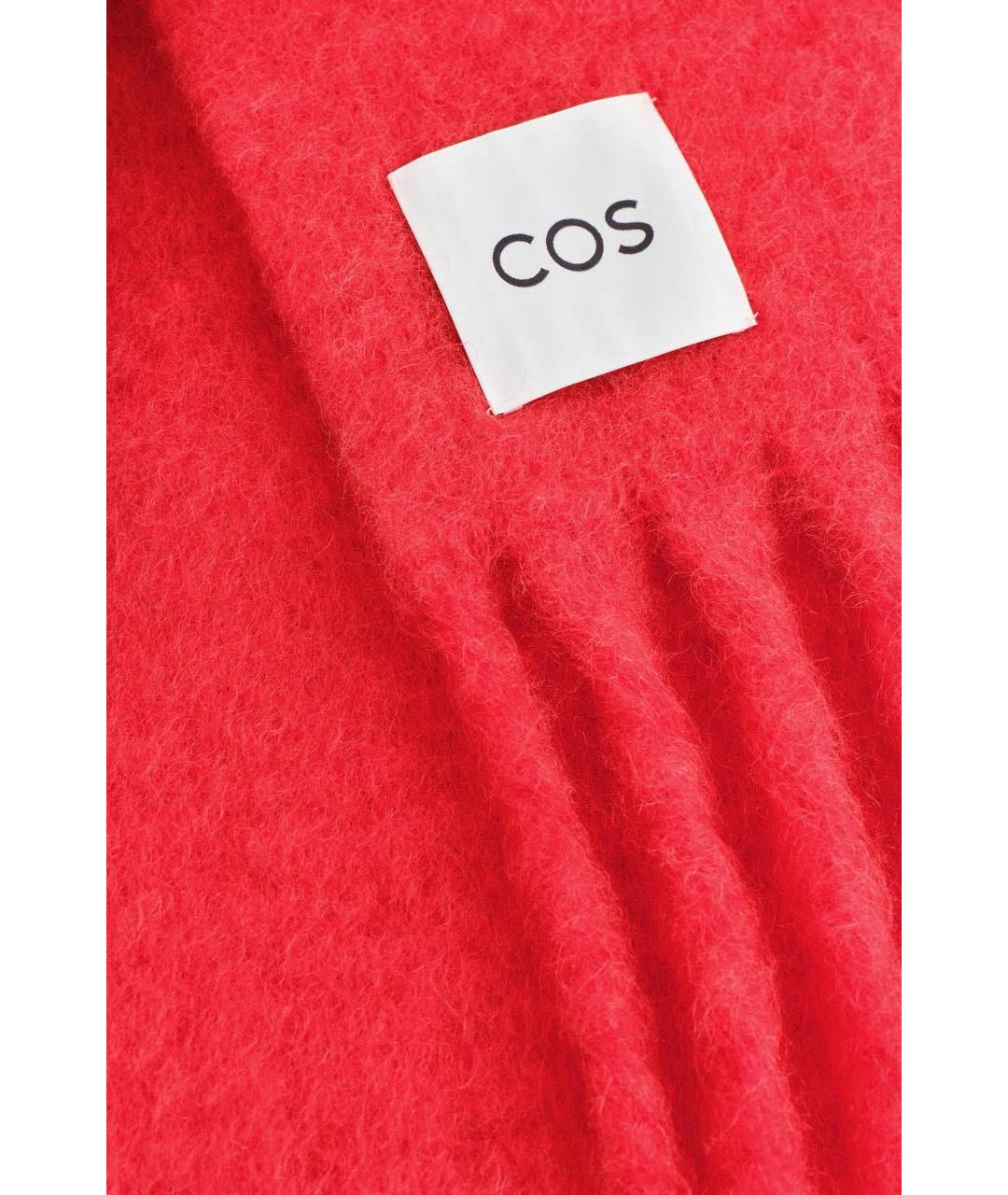 COS Красный шерстяной шарф, фото 8