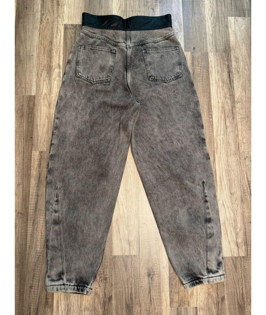 ULYANA SERGEENKO Серые хлопковые прямые джинсы, фото 2