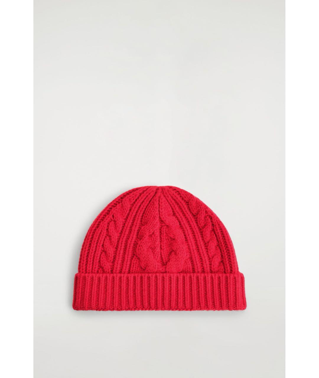 COS Красная шерстяная шапка, фото 5