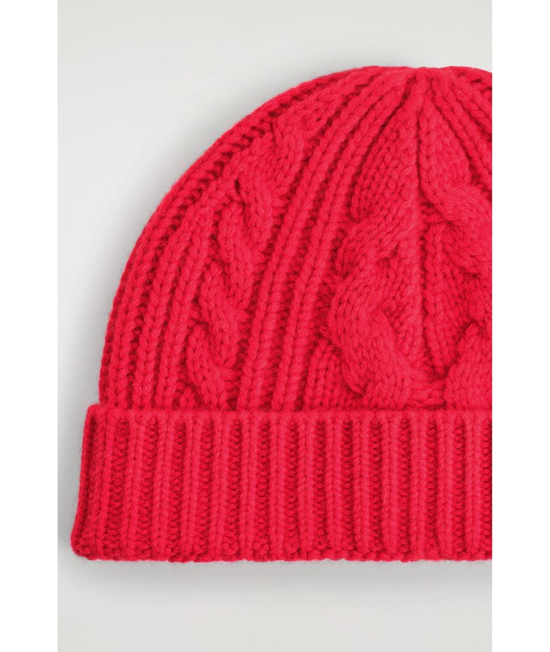 COS Красная шерстяная шапка, фото 4